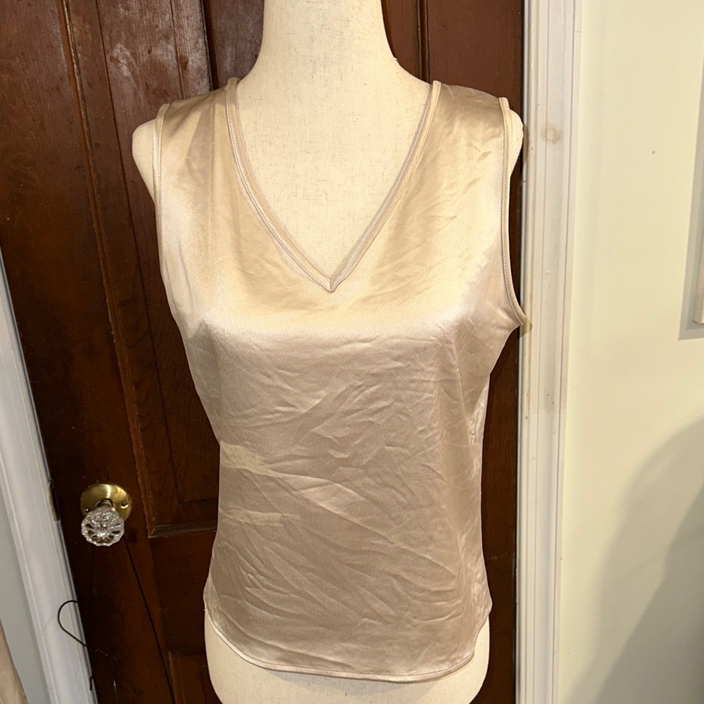 Elegant Cream Sleeveless Top